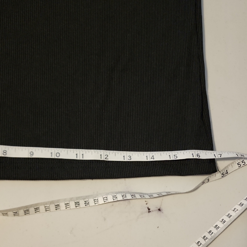 Black Tank Top with Ribbed Texture and Buckle Accents - Picture 5 of 6